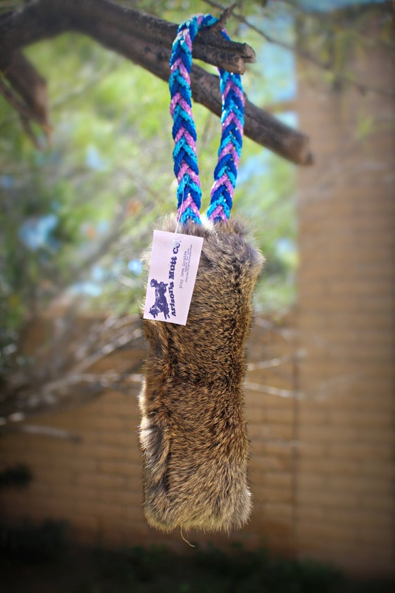 Bunny Fur Dog Tug Toy by ArizonaMuttCo on Etsy