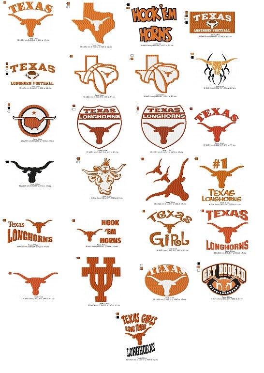 Texas Embroidery Collection by BatmansEmbroidery on Etsy