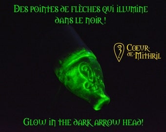 Larp arrows x6 white glow in the dark