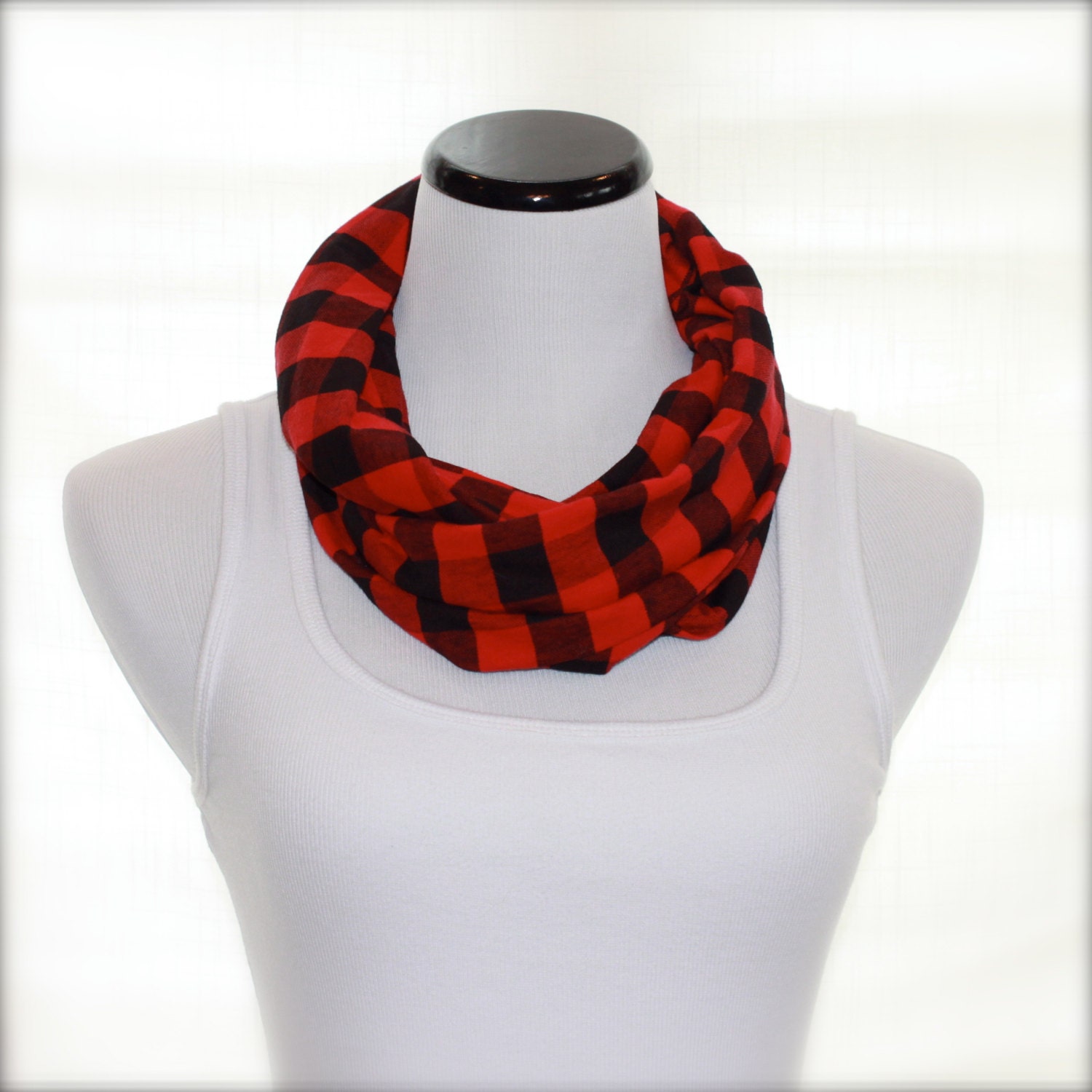 Scarves for women with red black&white