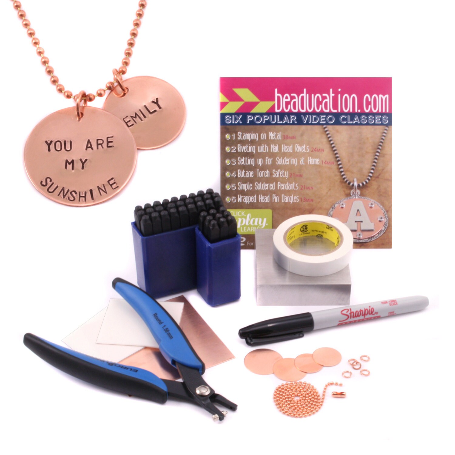Stamping on Metal Starter Kit KIT01 by Beaducation on Etsy