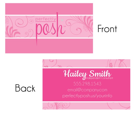 Perfectly Posh Customizable Business Cards By MyCrazyDesigns