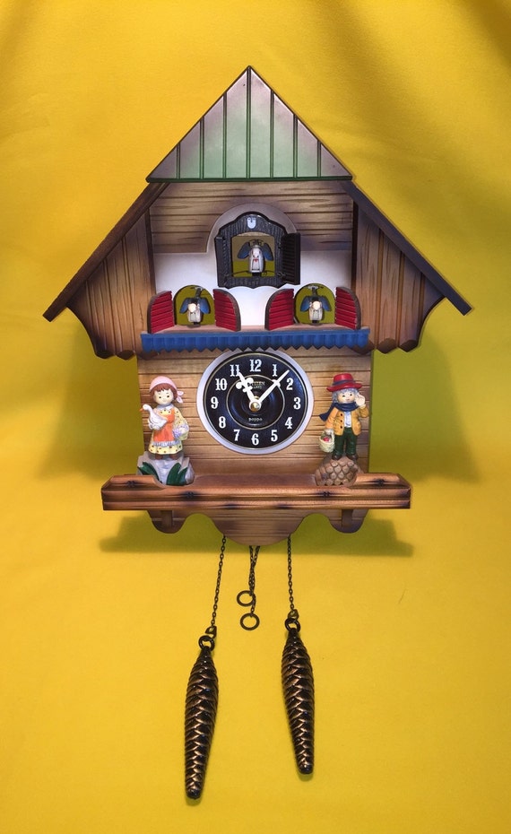 1960s Poppo Quartz Cuckoo clock by midcenturypassion on Etsy