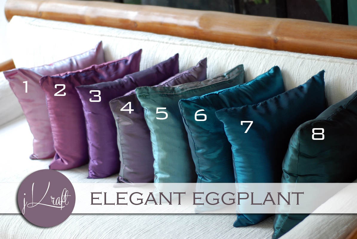 Solid Silk Pillow Cover Throw Pillows Silk Cushions