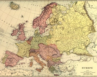 Items similar to Latest War Map of Europe 1870 as seen through French ...