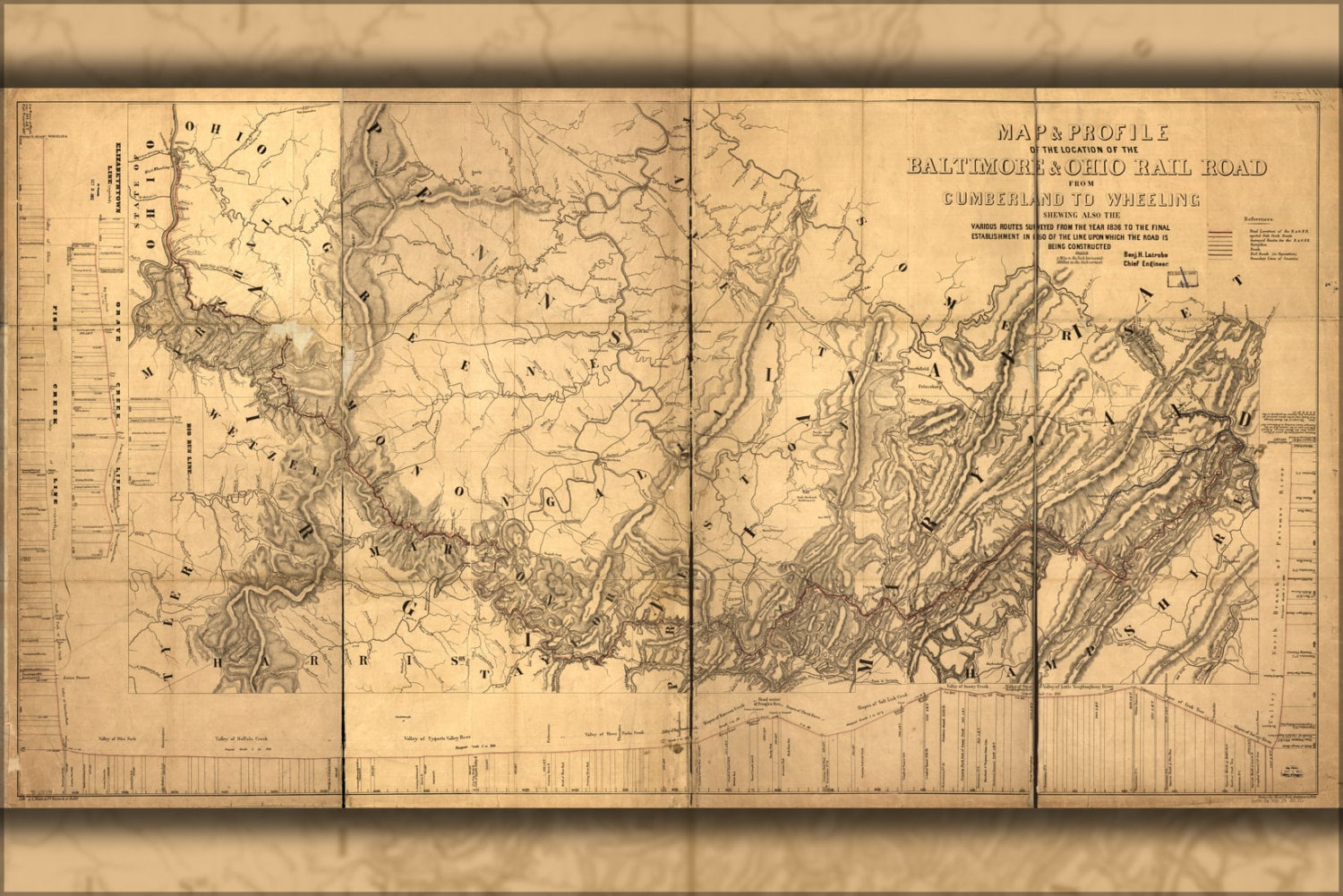 Карта 1850 года