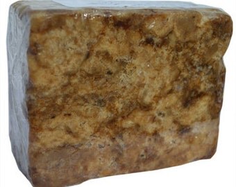 RAW AFRICAN BLACK Soap - Organic Natural African Black Soap - Ex-Large 8 oz bar . See The Many Amazing Healthful Skin Benefits Below. 8 oz