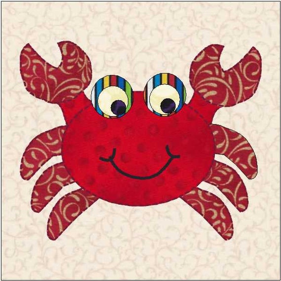 Lobster Pattern Red Lobster Quilt Block Quilt Appliqué