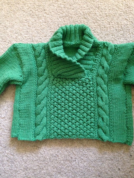 Hand knit/ knitted baby jumper for a girl or by Hannahlouiseknits