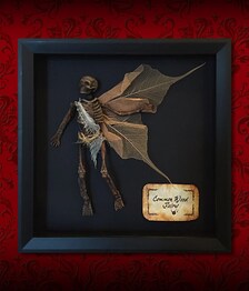 OOAK Fairy Corpse Gothic Dead Fairy Miniature Figure - Framed