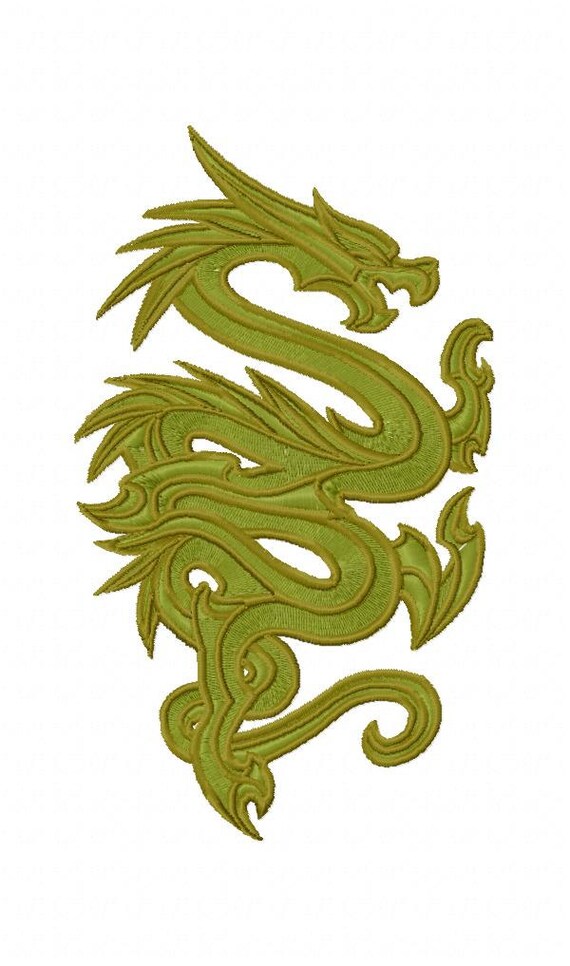 Dragon Machine Embroidery Design by emoembroidery on Etsy