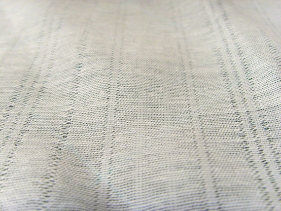 Cream white self stripe cotton voile fabric by the metre
