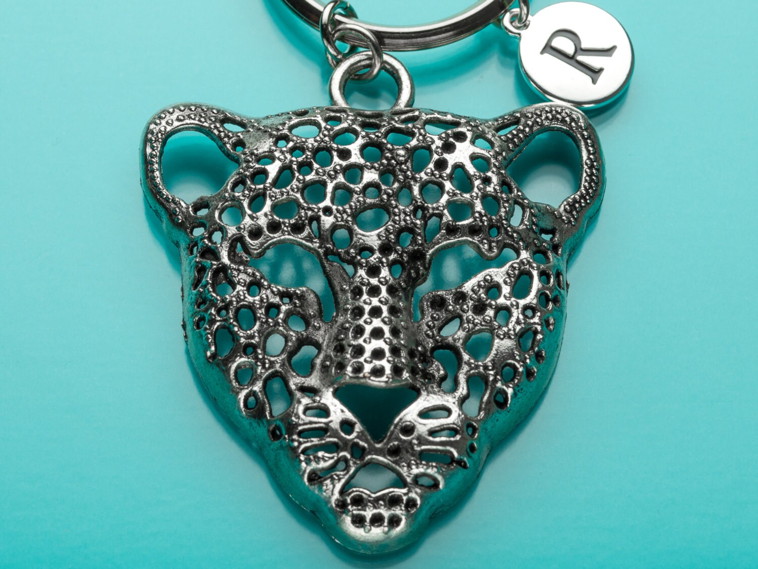 Huge Leopard Keychain Leopard Key Ring Jungle Animal Charm