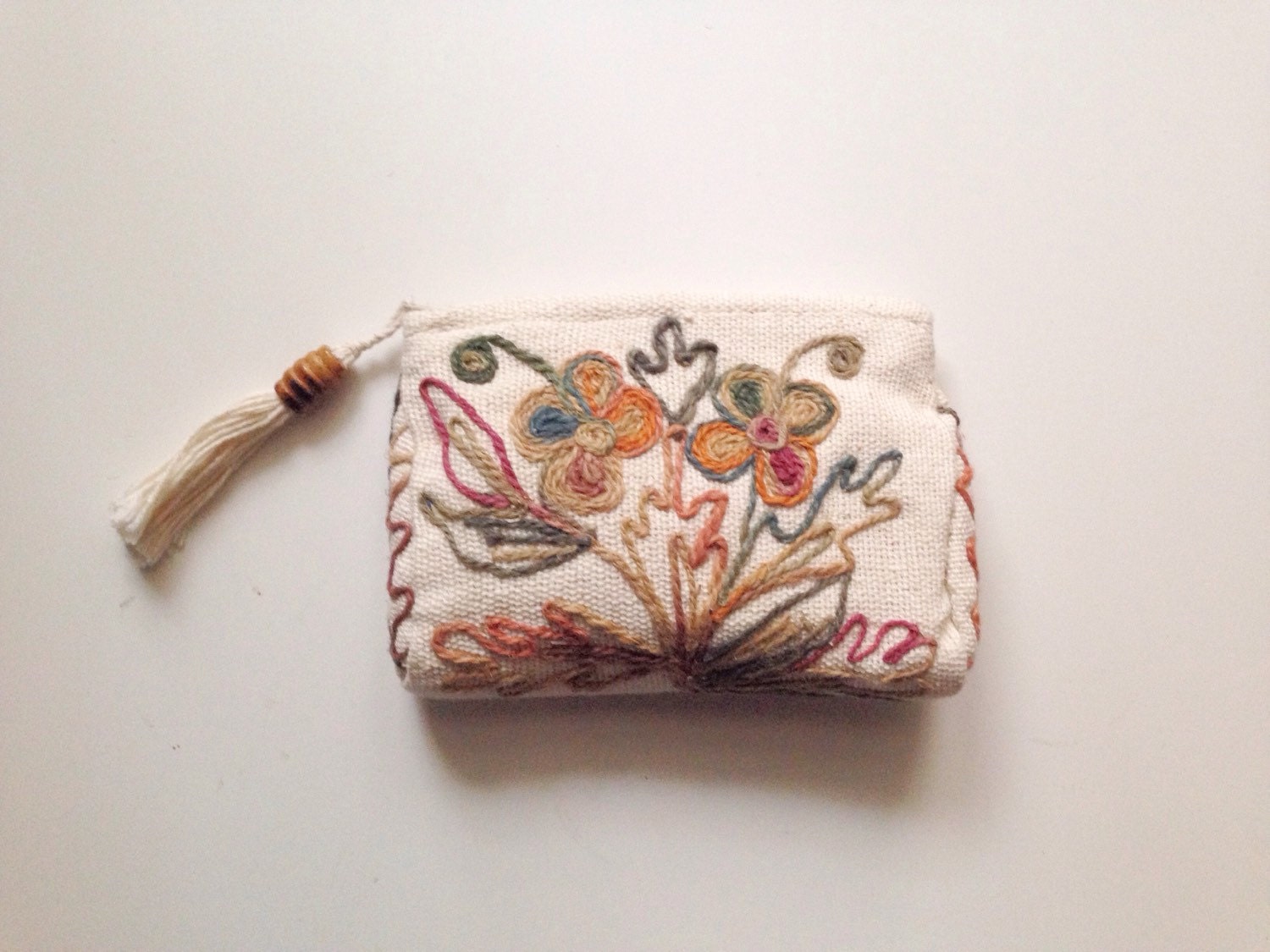 Vintage Embroidered Coin Purse by AnthologyofVi on Etsy