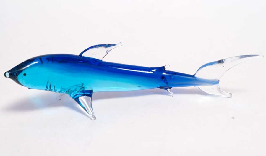 hand blown glass shark