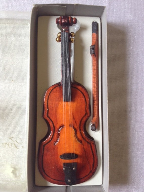 miniature toy violin