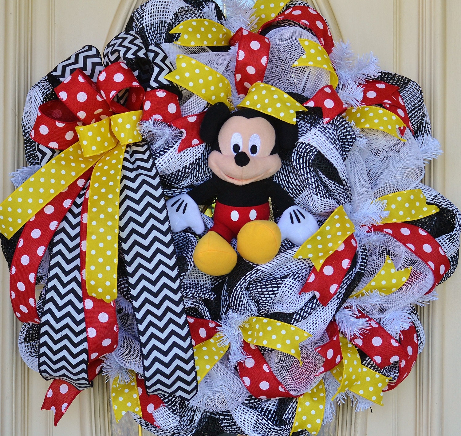 Mickey Mouse Christmas Door Wreath 