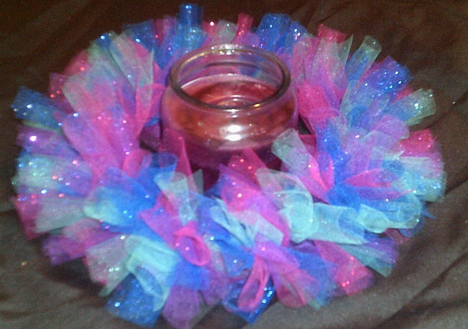 Tulle Candle Ring / Centerpiece / Wreath by MakAndMeOriginals
