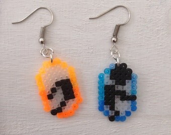 Portal Perler Bead Earrings