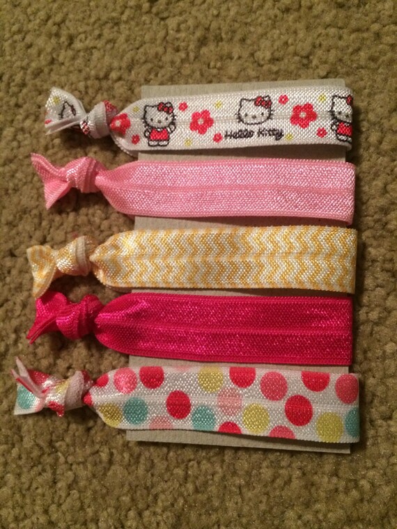 Hello Kitty Elastic Hair Ties by millergoodsshop on Etsy