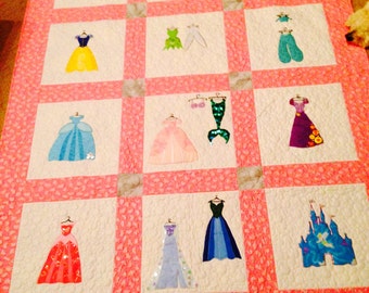 Disney Princess Inspired Applique Quilt Pattern - Instant Digital Download