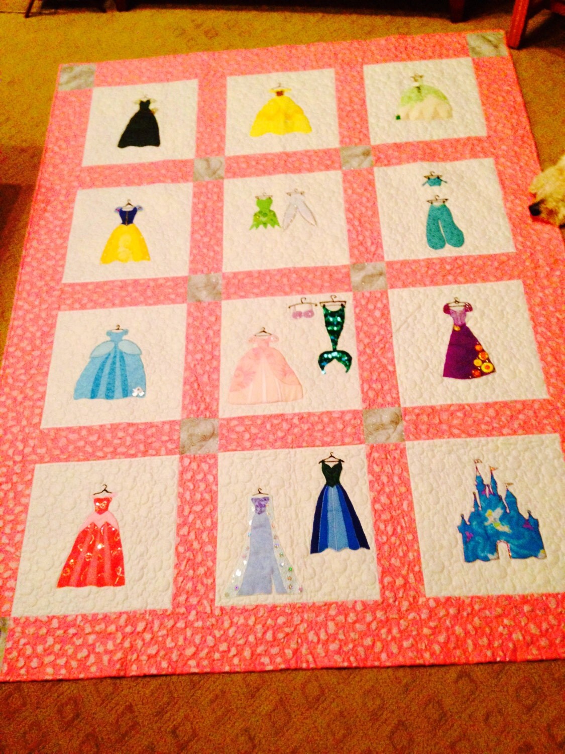 pattern dress etsy Disney ChiTownStitching Inspired Quilt Applique Princess by