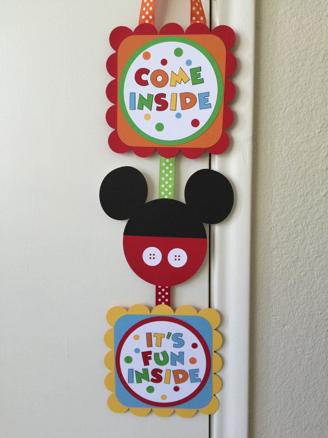 Mickey Mouse Door Sign Mickey Mouse Birthday by OneStopPartyShoppe