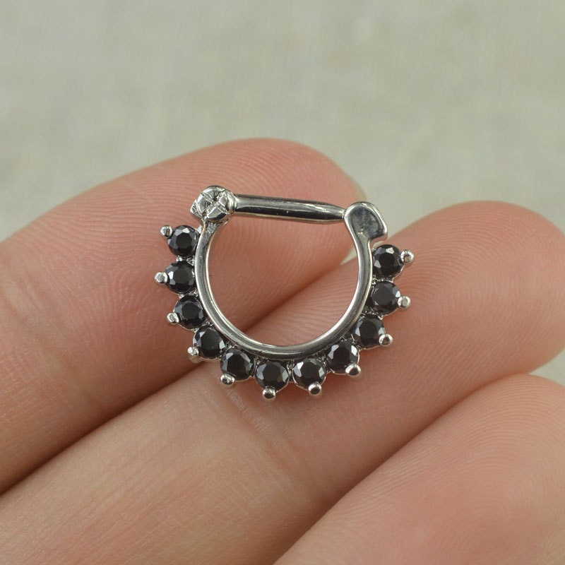 septum nose ring,diamond nose ring,steampunk septum nose ring,14g septum ring steampunk buy now online