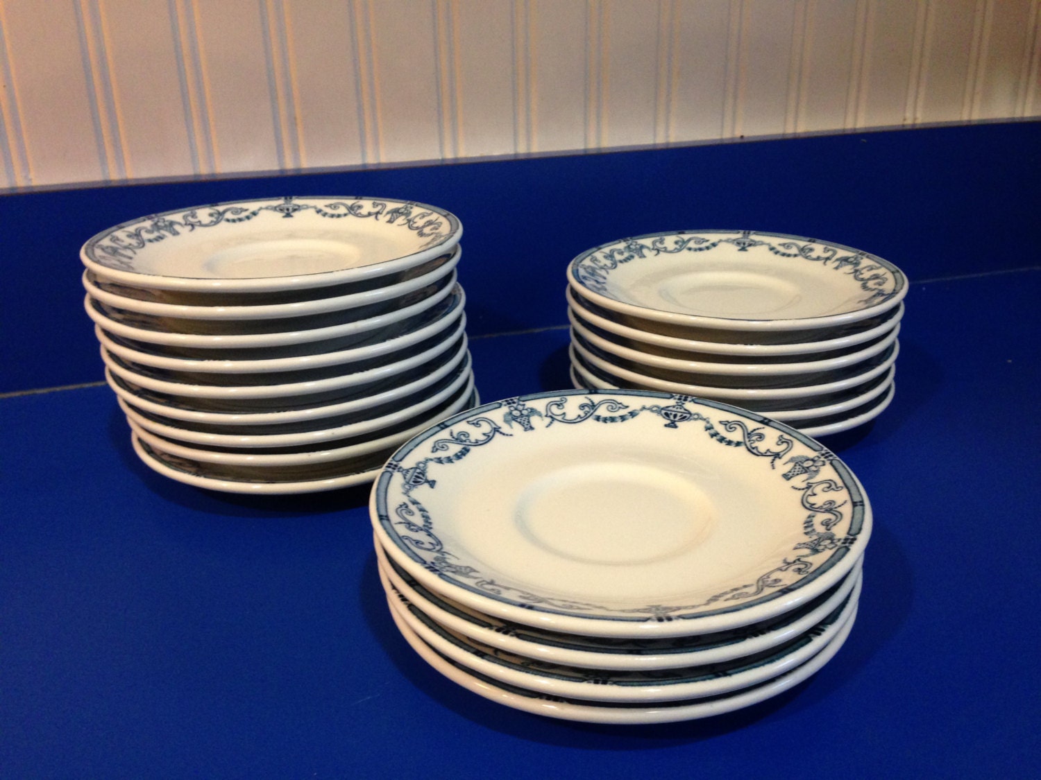 Vintage Bailey Walker Vitrified China Saucers Set of 19 Haute Juice