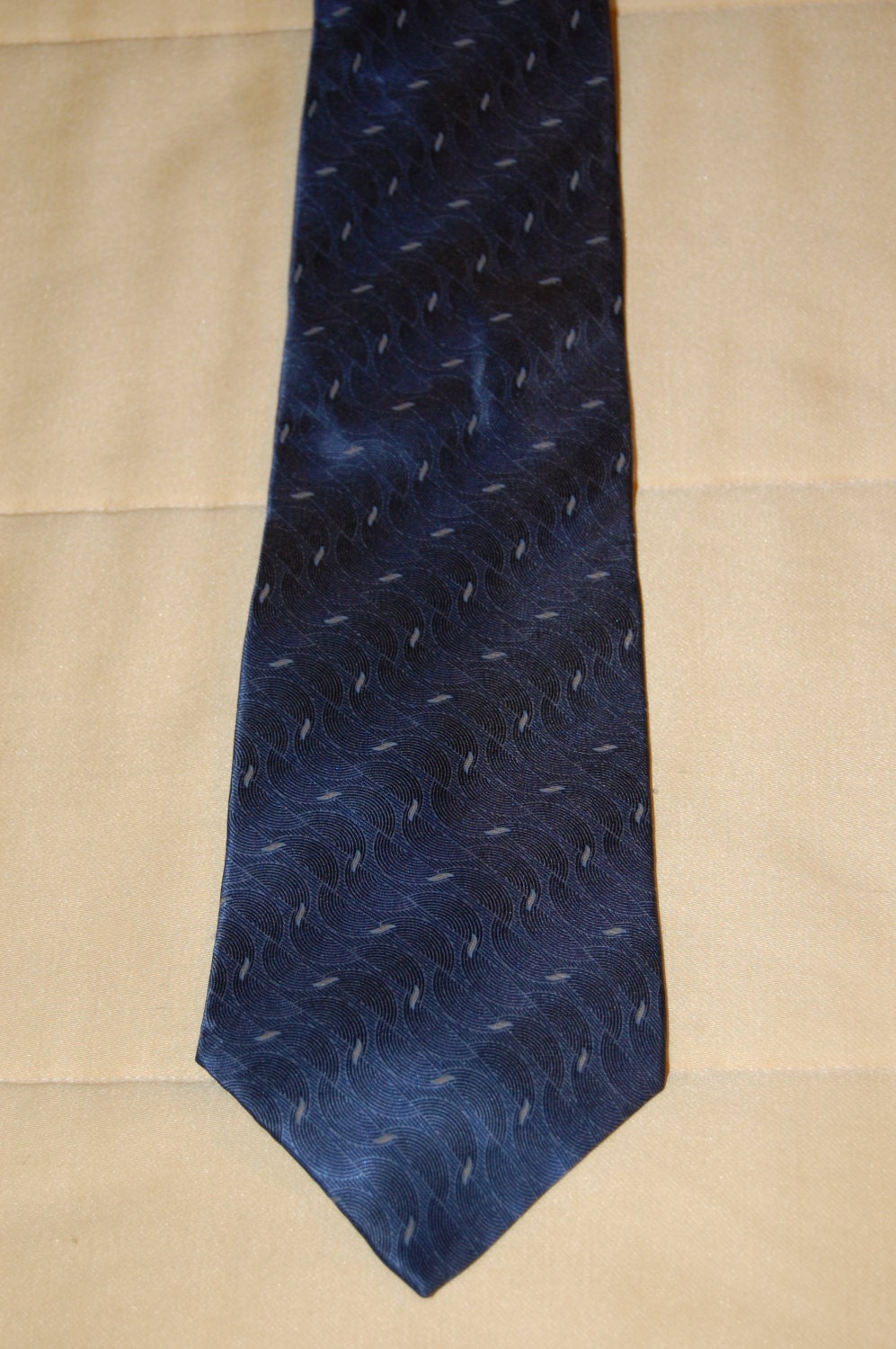Bill Blass Silk Tie / Blue Grey Silk Couture Necktie by KnotMyTie