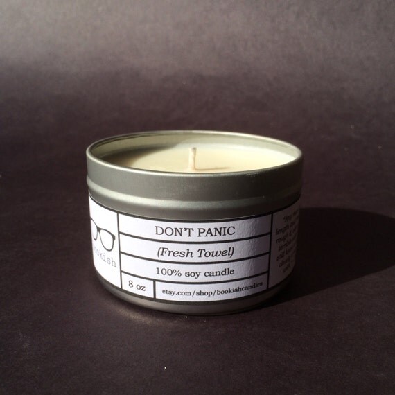 Items similar to DON'T PANIC Soy Candle 8oz on Etsy