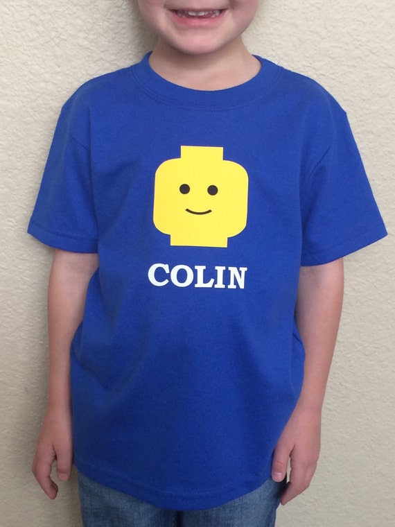 Items similar to Personalized Lego Shirt Legoland Lego Guy Lego Head ...