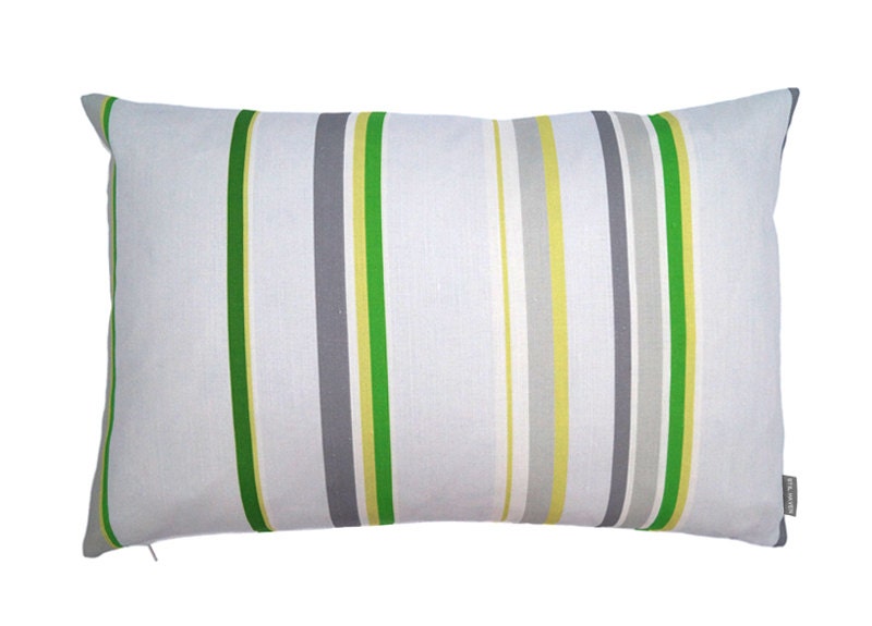 Contemporary Stripe Cushion Green Stripe Cushion Made by STILHAVEN