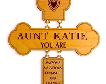 Custom Mothers Day Decorative Wall Cross for my Aunt,Aunt Appreciation Plaque, Gift to my Aunt, Special Aunt Gift, Cross Wall Hanging.