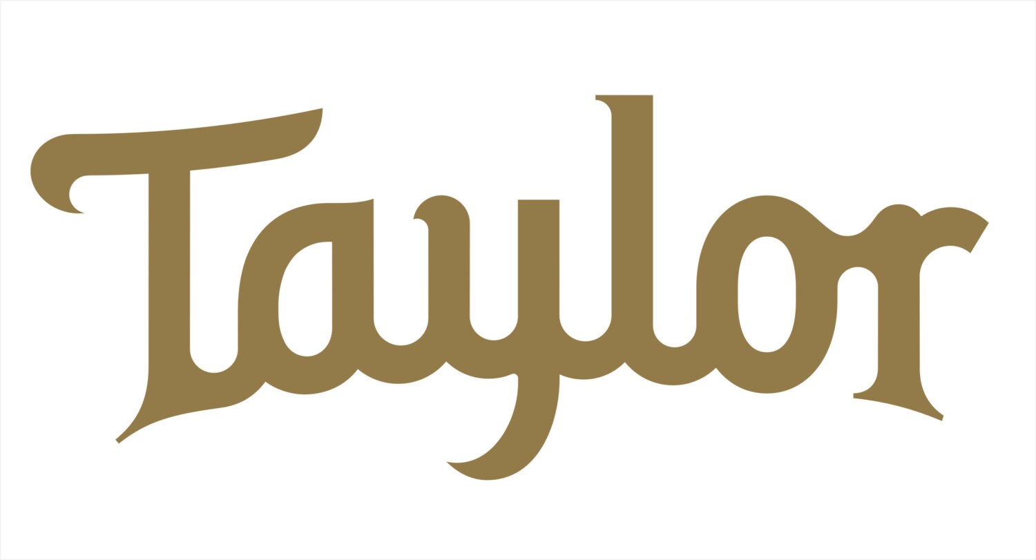 Taylor Guitar Logo Decal Sticker window Vinyl