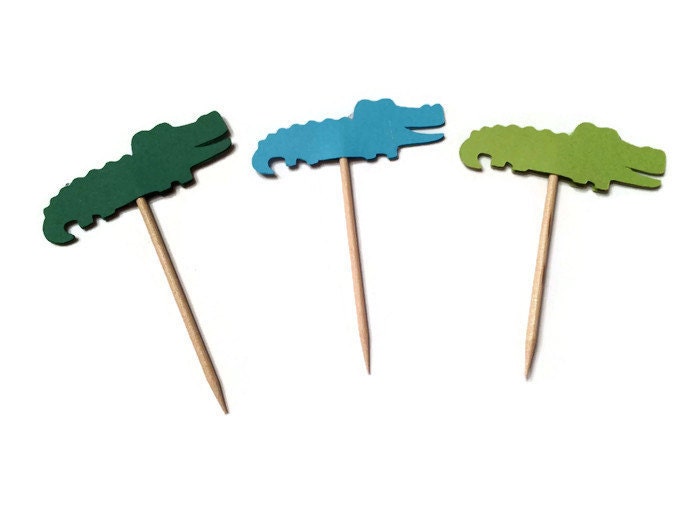 shower picks baby appetizer shower baby by alligator LMCreativeDesigns toothpicks alligator 24