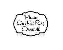 Do Not Ring Doorbell - Door Decal