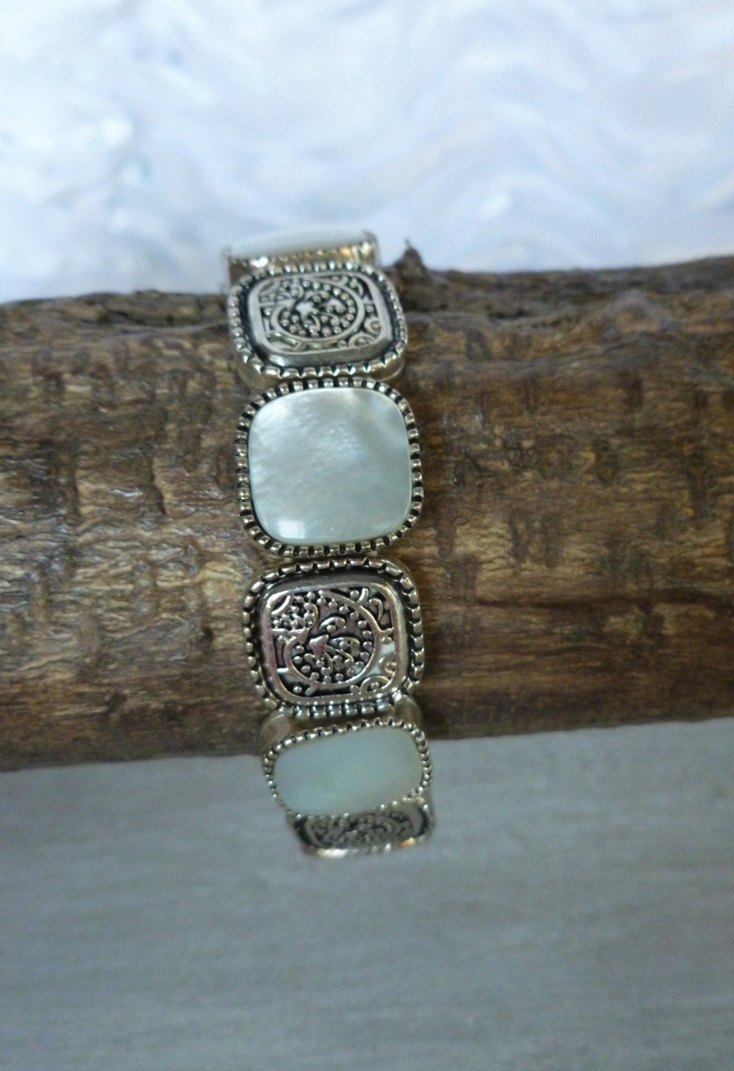Vintage Signed Bracelet with Adjustable by graybeardsfinds