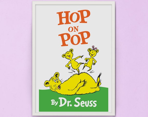 Hop on pop dr seuss children book by ArtForMyKids on Etsy