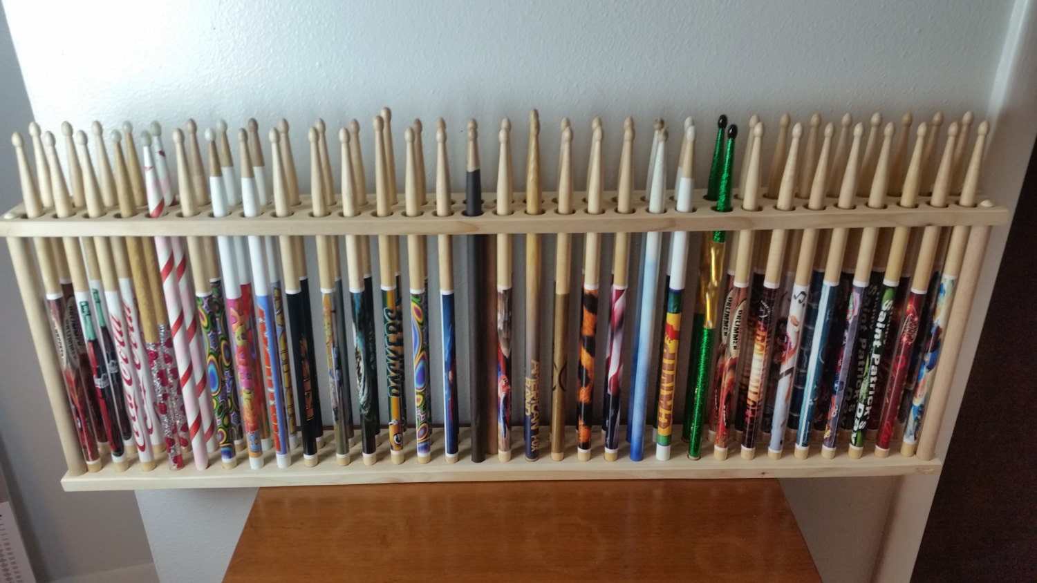 Drum Stick Display Drumstick Holder Hold 30 pair by NaturesMoon