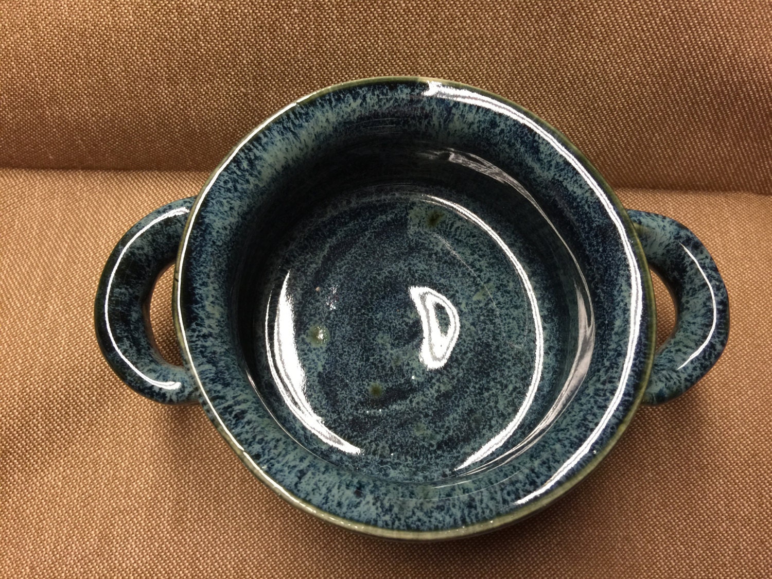 Hand Thrown Blue soup/stew bowl by GallaRockDryGoods on Etsy