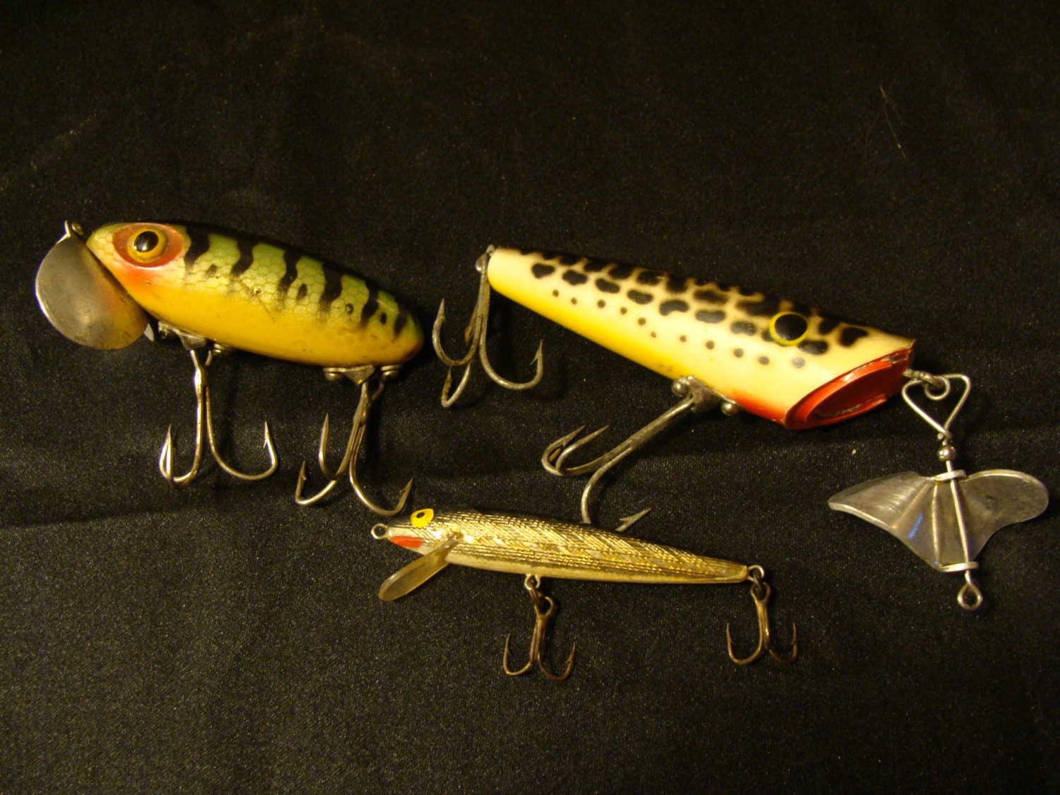 Vintage Fishing Lures LOT Jitterbug Fred Arbogast Rebel