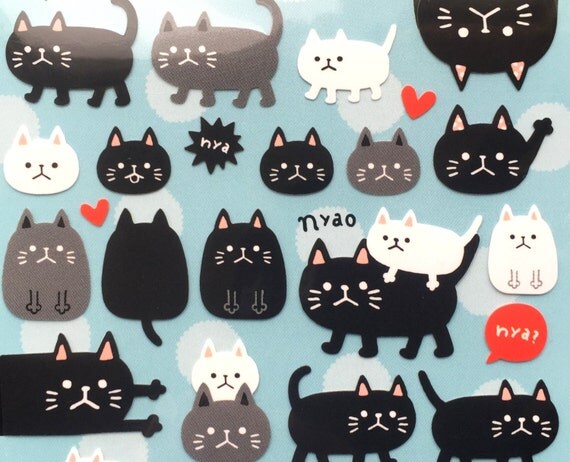 kawaii cat stickers japanese stickers japanese cat