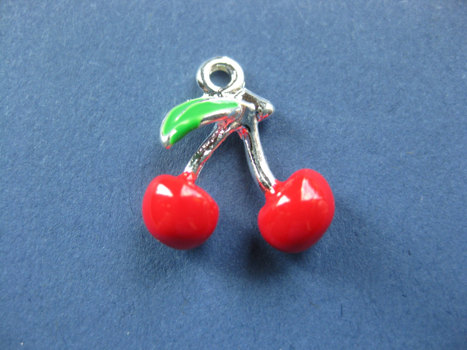 4 Cherry Charms Cherry Pendants Fruit Charm Fruit