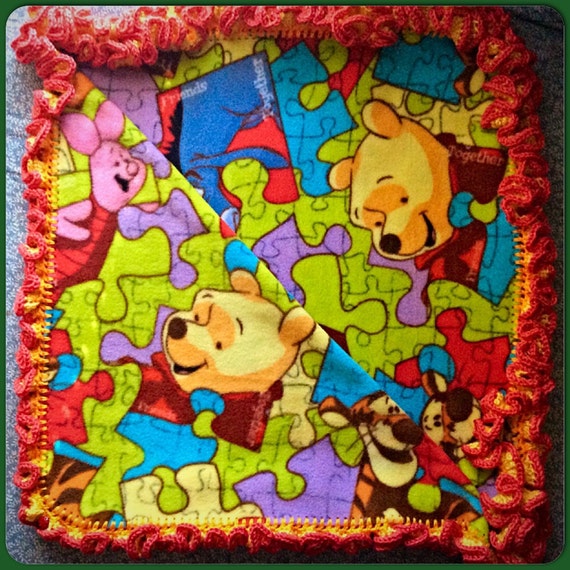 Items similar to Winnie the Pooh & Friends Fleece Blanket on Etsy