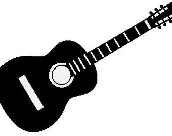 Guitar Embroidery Design