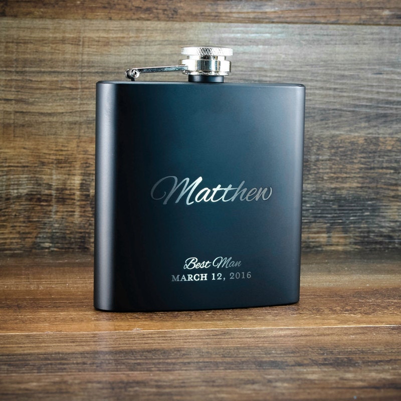 2 Groomsmen Flasks Personalized Flask Custom Groomsmen Gift