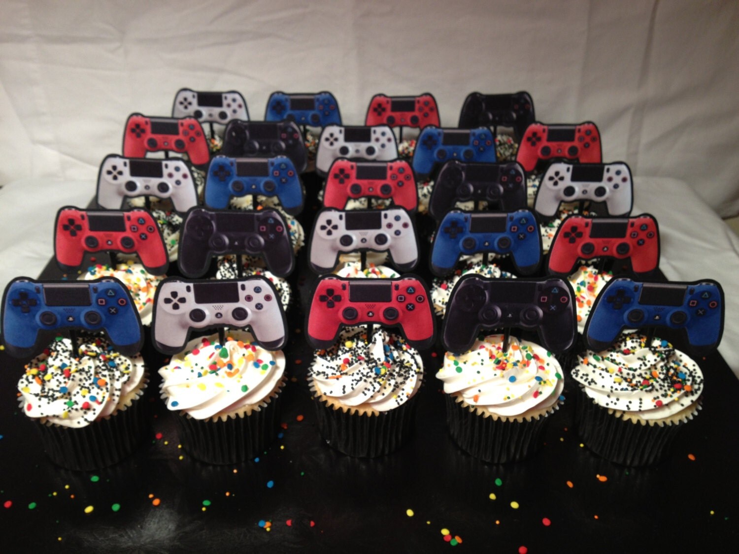 PS4 Playstation Video Game Party Cupcake by MunchkinmomCupcakes