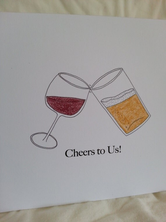 Cheers To Us by SweetandSimplePrints on Etsy