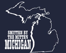 michigan t shirts smitten with the mitten